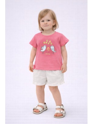 Βρεφικό Σετ Για Κορίτσι 6-36 Μηνών Ροζ- Λευκό