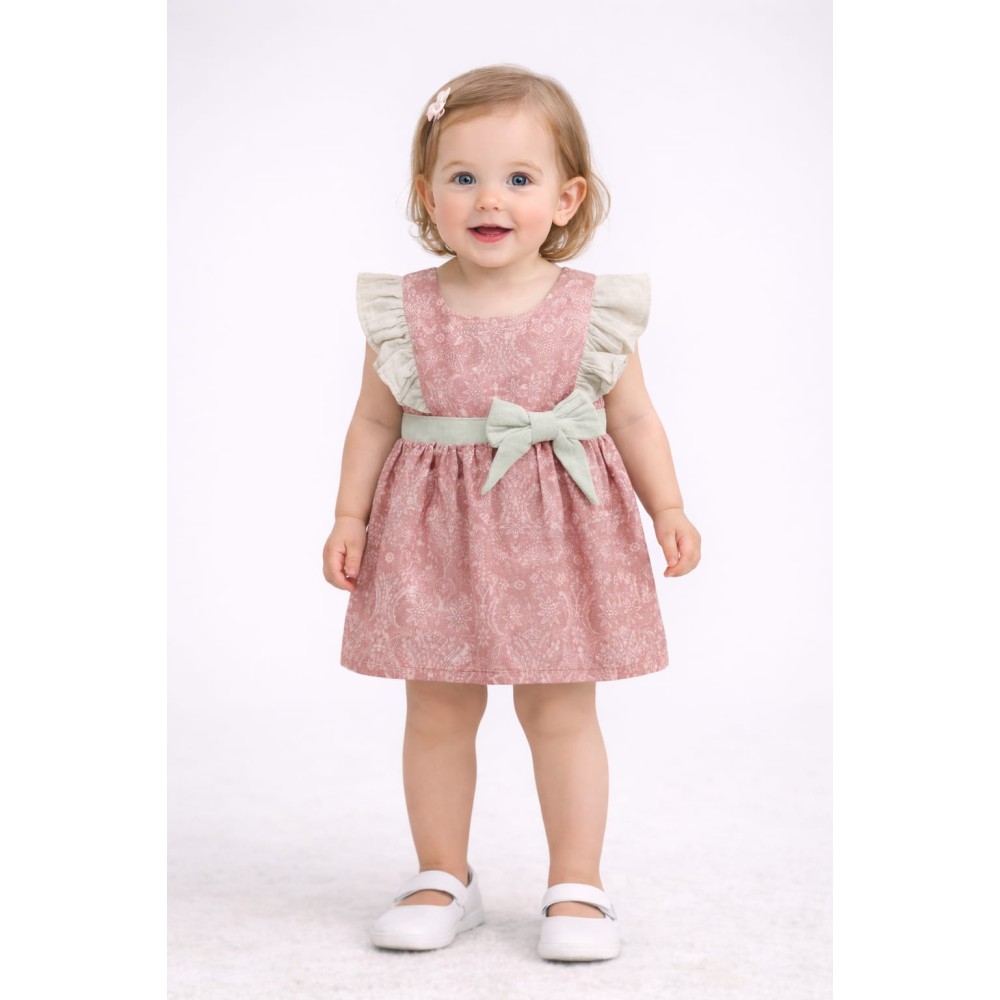 Βρεφικό Φόρεμα 6-24 Μηνών Κοραλί