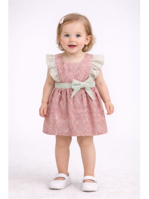 Βρεφικό Φόρεμα 6-24 Μηνών Κοραλί