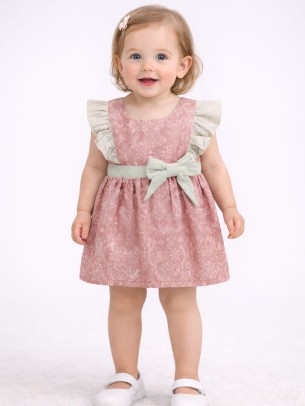 Βρεφικό Φόρεμα 6-24 Μηνών Κοραλί