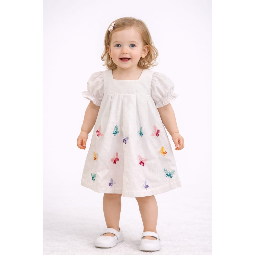 Βρεφικό Φόρεμα 6-36 Μηνών Λευκό