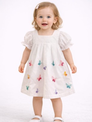 Βρεφικό Φόρεμα 6-36 Μηνών Λευκό