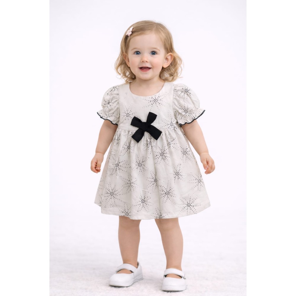 Βρεφικό Φόρεμα 6-36 Μηνών Εκρού