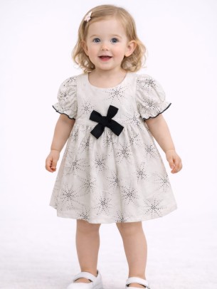 Βρεφικό Φόρεμα 6-36 Μηνών Εκρού