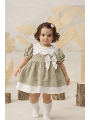 Βρεφικό Φόρεμα 9-24 Μηνών Χακί