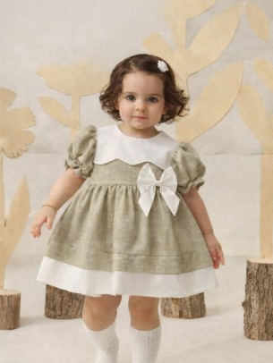 Βρεφικό Φόρεμα 9-24 Μηνών Χακί