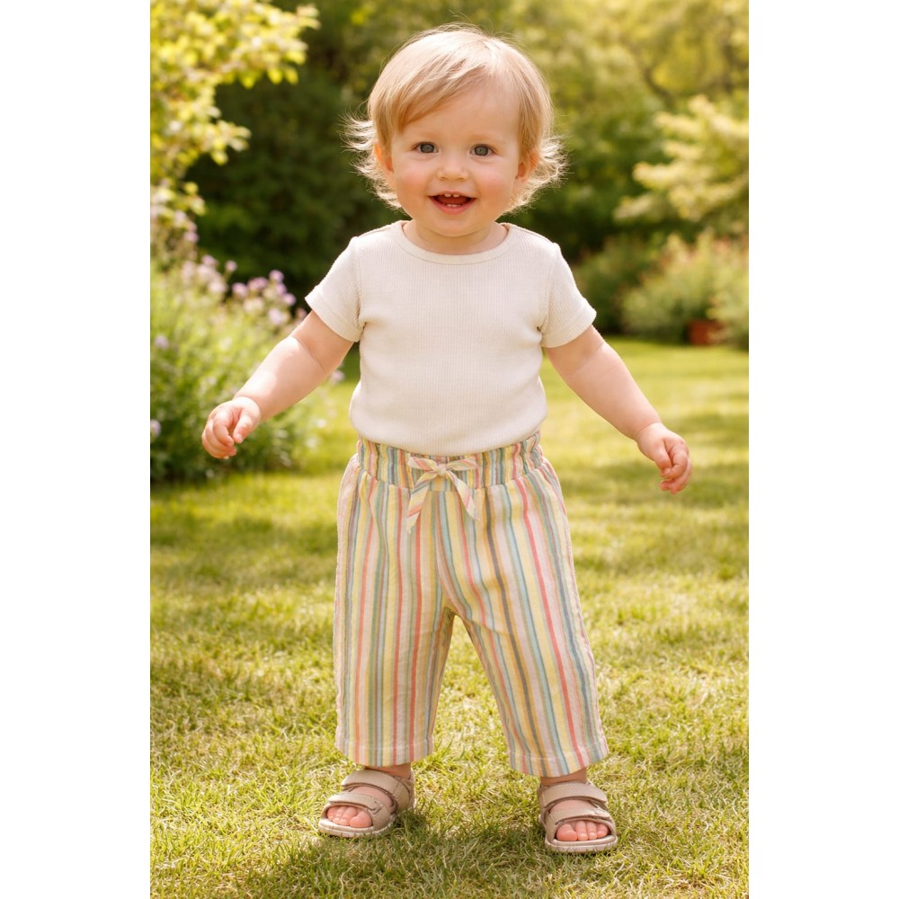 Βρεφικό Παντελόνι Για Κορίτσι 6-36 Μηνών Ροζ