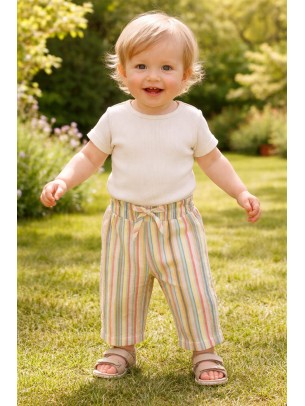 Βρεφικό Παντελόνι Για Κορίτσι 6-36 Μηνών Ροζ