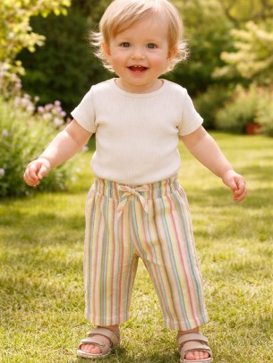 Βρεφικό Παντελόνι Για Κορίτσι 6-36 Μηνών Ροζ