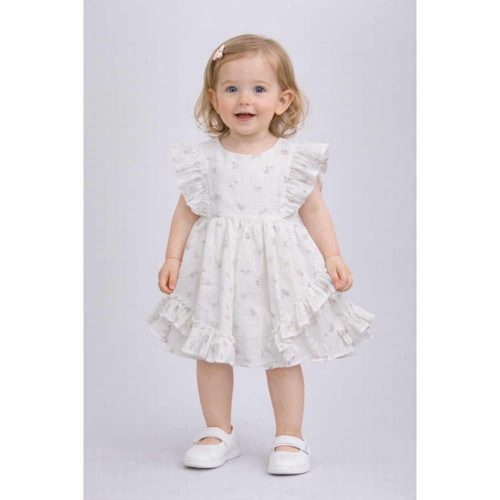 Βρεφικό Φόρεμα 9-24 Μηνών Λευκό