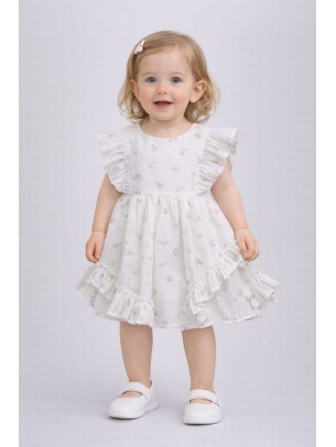 Βρεφικό Φόρεμα 9-24 Μηνών Λευκό