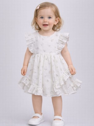 Βρεφικό Φόρεμα 9-24 Μηνών Λευκό