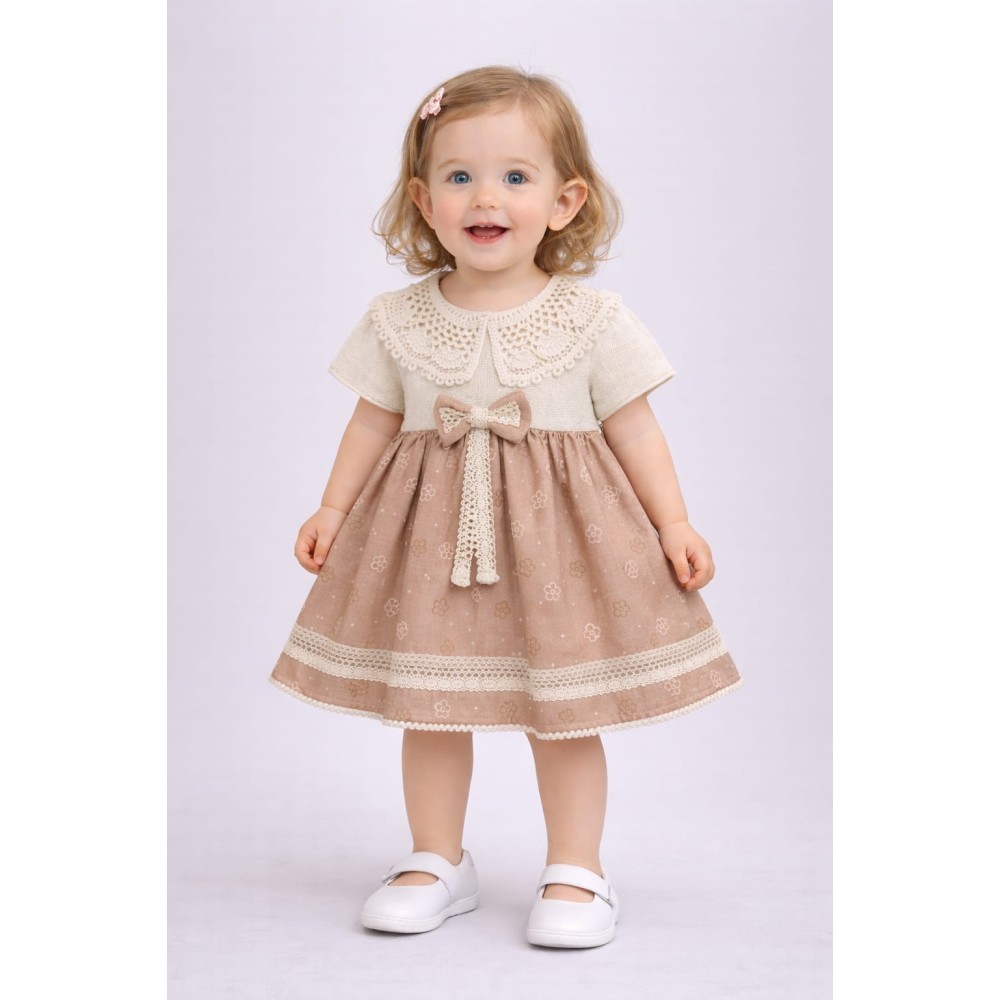 Βρεφικό Φόρεμα 9-24 Μηνών Καφέ