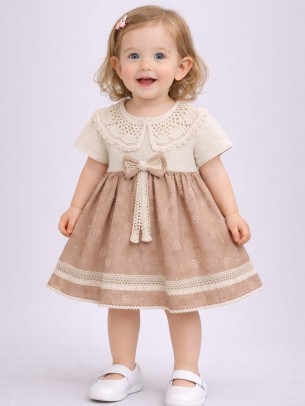 Βρεφικό Φόρεμα 9-24 Μηνών Καφέ