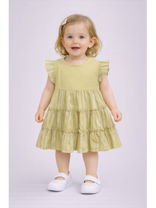 Βρεφικό Φόρεμα 6-36 Μηνών Μουσταρδί