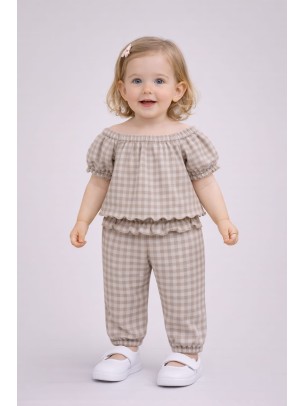 Βρεφικό Σετ Για Κορίτσι 6-36 Μηνών Μπεζ