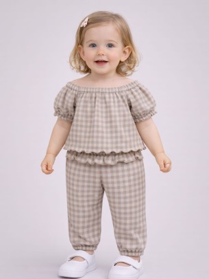 Βρεφικό Σετ Για Κορίτσι 6-36 Μηνών Μπεζ