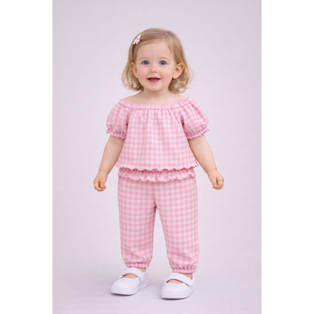 Βρεφικό Σετ Για Κορίτσι 6-36 Μηνών Ροζ 