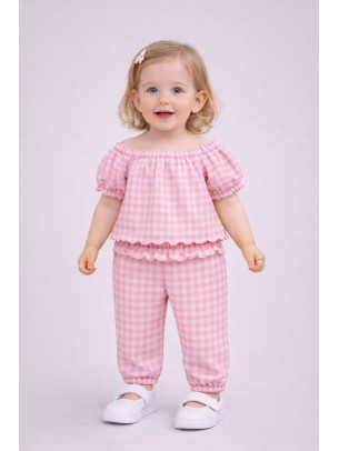 Βρεφικό Σετ Για Κορίτσι 6-36 Μηνών Ροζ 