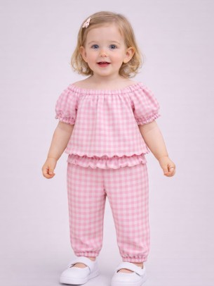 Βρεφικό Σετ Για Κορίτσι 6-36 Μηνών Ροζ 