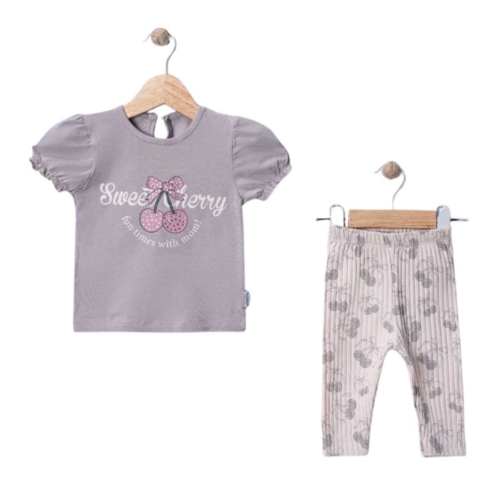 Βρεφικό Σετ Για Κορίτσι 6-24 Μηνών Γκρι