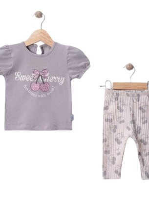 Βρεφικό Σετ Για Κορίτσι 6-24 Μηνών Γκρι