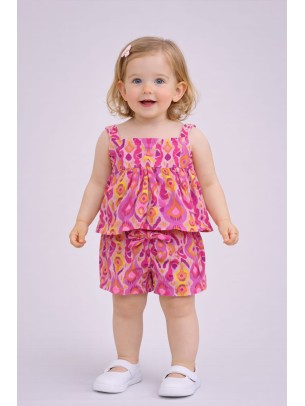 Βρεφικό Σετ Για Κορίτσι 6-36 Μηνών Φούξια