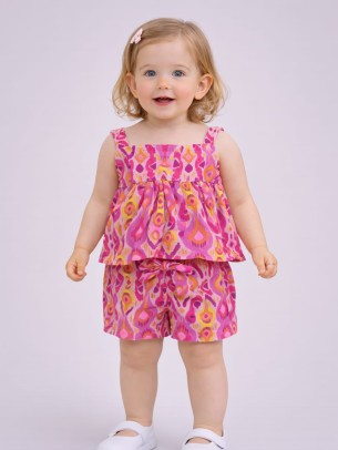 Βρεφικό Σετ Για Κορίτσι 6-36 Μηνών Φούξια