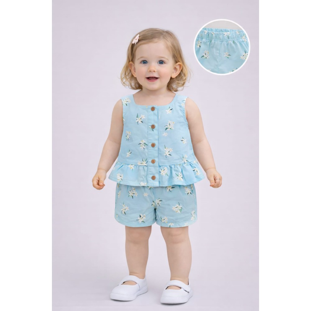 Βρεφικό Σετ Για Κορίτσι 6-36 Μηνών Mπλε