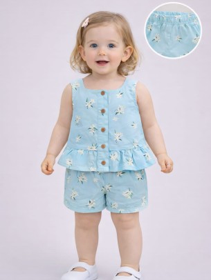 Βρεφικό Σετ Για Κορίτσι 6-36 Μηνών Mπλε