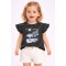 Βρεφικό Μπλουζάκι Για Κορίτσι 6-36 Μηνών Μαύρο 