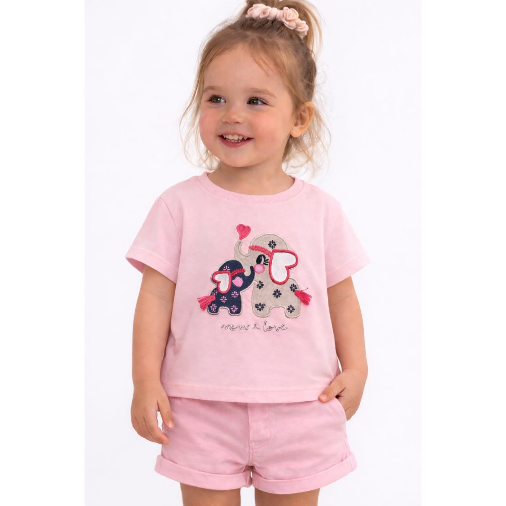 Βρεφική Μπλούζα Για Κορίτσι 6-30 Μηνών Πούδρα