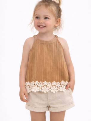 Παιδική Μπλούζα 3-8 Χρονών Χρώμα Κανέλας