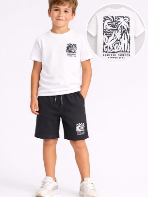 Παιδικό Σετ Για Αγόρι 4-12 Χρονών Λευκό-Ανθρακί