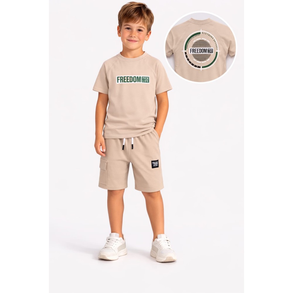 Παιδικό Σετ Για Αγόρι 6-9 Χρονών Μπεζ