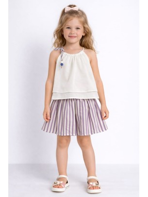 Παιδικό Σετ Για Κορίτσι 3-8 Χρονών Λευκό - Μωβ