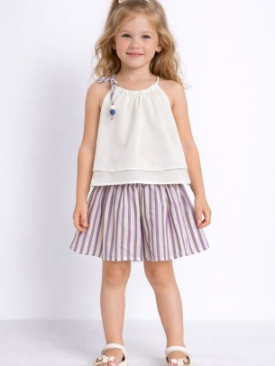 Παιδικό Σετ Για Κορίτσι 3-8 Χρονών Λευκό - Μωβ