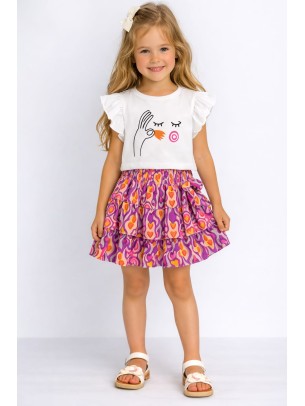 Παιδικό Σετ Για Κορίτσι 3-8 Χρονών Λευκό - Φούξια