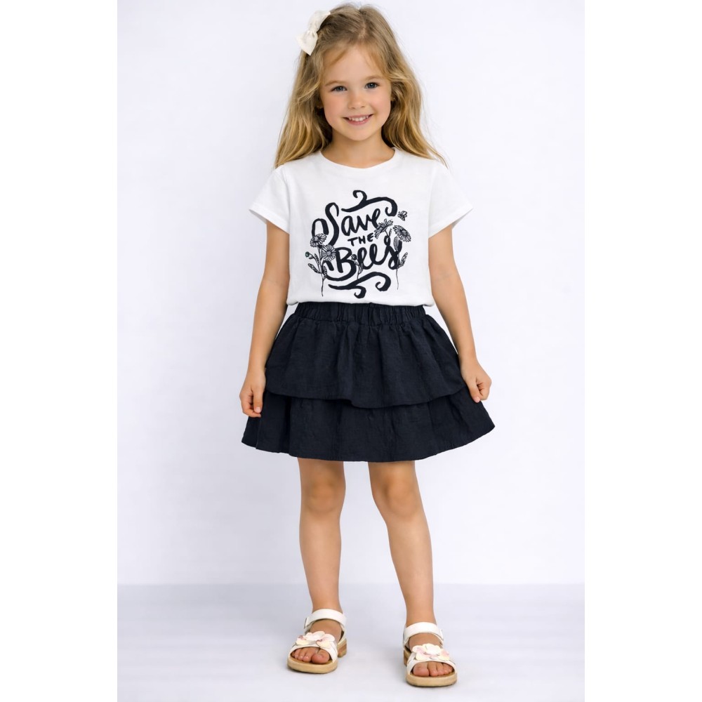 Παιδικό Σετ Για Κορίτσι 3-8 Χρονών Σκούρο Μπλε-Λευκό