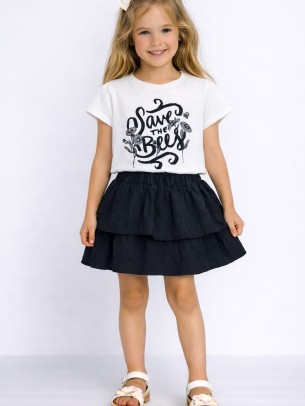 Παιδικό Σετ Για Κορίτσι 3-8 Χρονών Σκούρο Μπλε-Λευκό