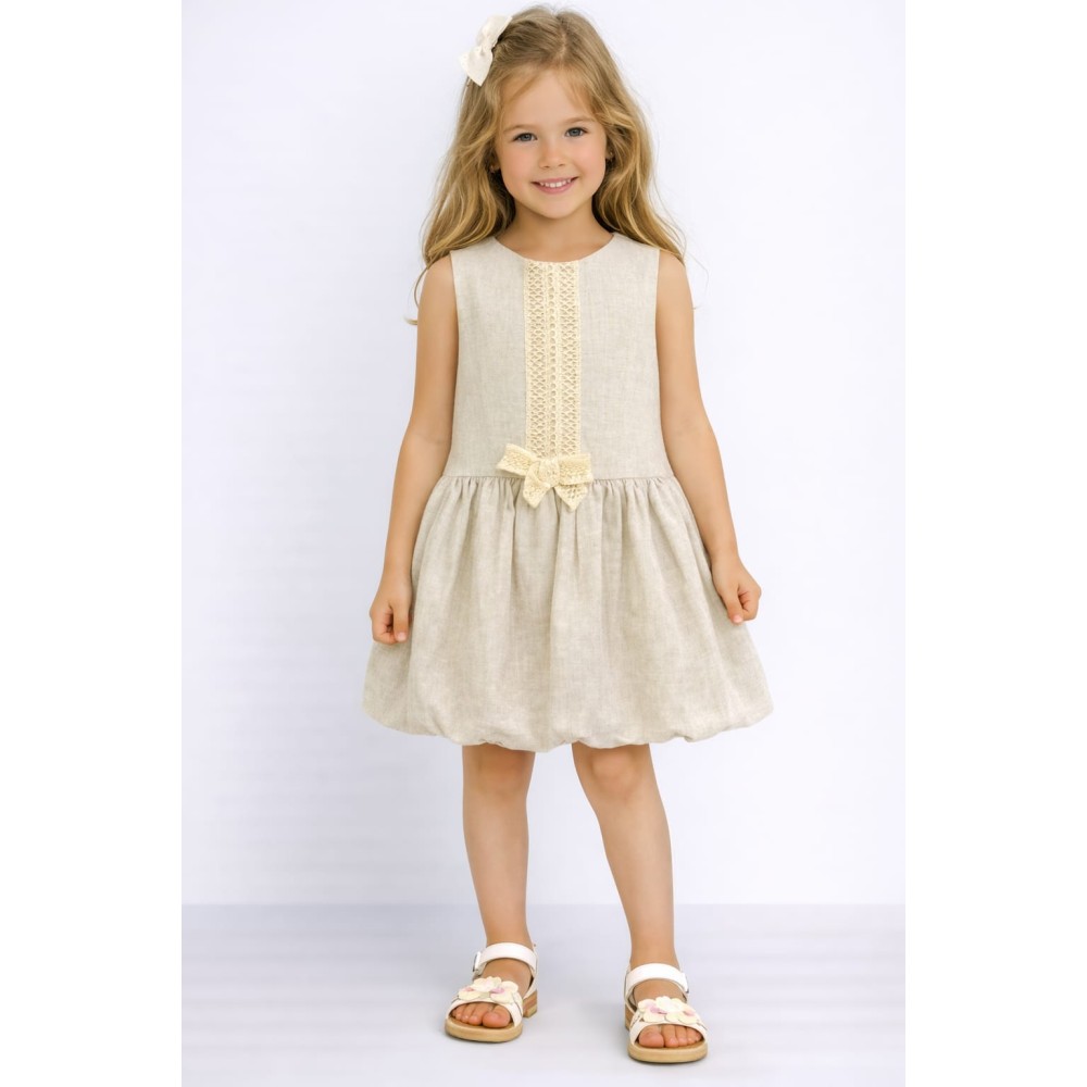Παιδικό Φόρεμα 3-8 Χρονών Εκρού 