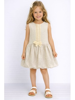 Παιδικό Φόρεμα 3-8 Χρονών Εκρού 