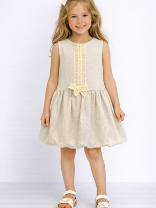 Παιδικό Φόρεμα 3-8 Χρονών Εκρού 