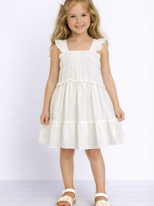 Παιδικό Φόρεμα 3-8 Χρονών Λευκό