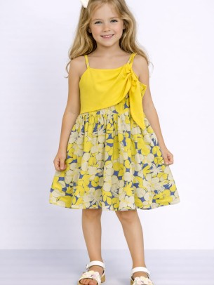 Παιδικό Φόρεμα 3-8 Χρονών Κίτρινο