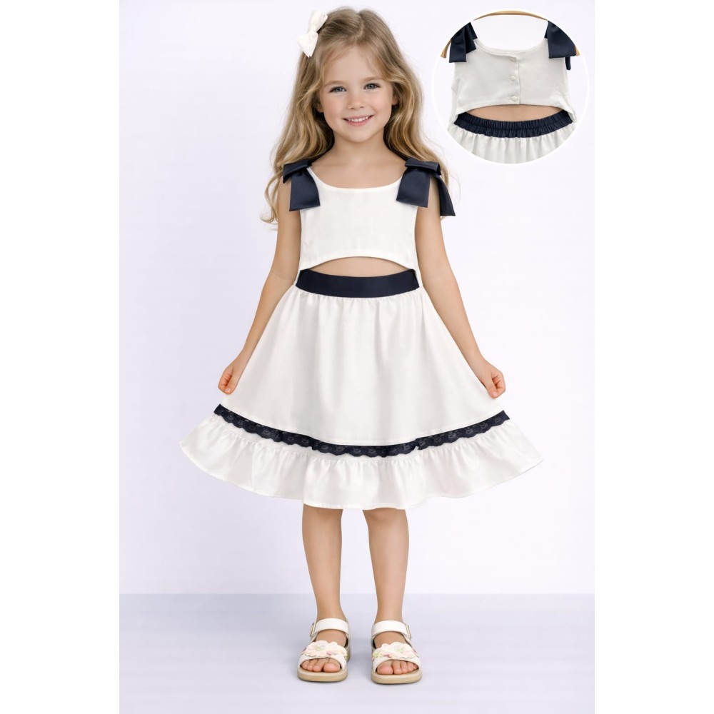 Παιδικό Φόρεμα 3-8 Χρονών Λευκό