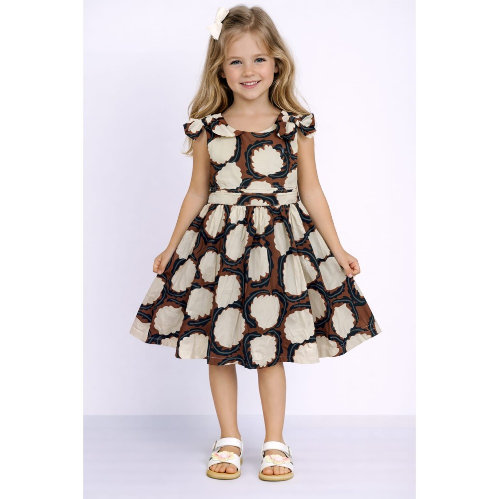 Παιδικό Φόρεμα 3-8 Χρονών Καφέ