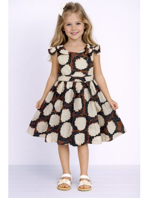 Παιδικό Φόρεμα 3-8 Χρονών Καφέ
