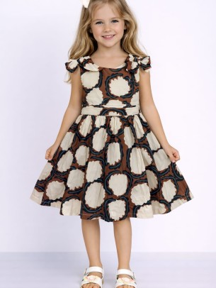 Παιδικό Φόρεμα 3-8 Χρονών Καφέ