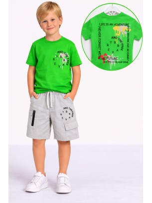 Παιδικό Σετ Για Αγόρι 3-8 Χρονών Πράσινο Νeon - Γκρι